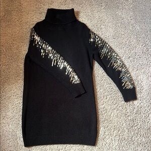 Black Sequin Sweater